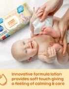 GoWipes Cleanse & Cream Sweet Almond Milk servetele delicate pentru copii pentru piele sensibila aloe vera 0+ 50 buc