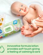 GoWipes Cleanse & Protect Chamomile extract servetele delicate pentru copii cu aloe vera 50 buc