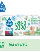 GoWipes Extra Care Șervețele umede pentru copii pentru piele sensibila 0+ 60 buc