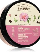 Green Pharmacy Damask Rose & Shea Butter Body Scrub exfoliant de corp cu zahăr 200 ml