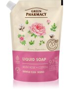 Green Pharmacy Musk Rose & Cotton săpun lichid rezervă 460 ml