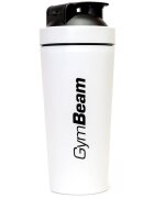 GymBeam Shaker Steel shaker pentru sport culoare White 1 buc