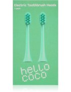Hello Coco Electric Toothbrush Heads Green capete de schimb pentru periuta de dinti 2 buc