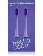 Hello Coco Electric Toothbrush Heads Purple capete de schimb pentru periuta de dinti 2 buc