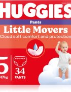 Huggies Little Movers Pants scutece de unică folosință tip chiloțel 12-17 kg 34 buc