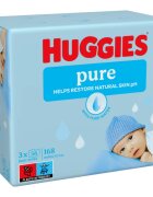 Huggies Pure servetele pentru curatare 3x56 buc