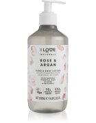 I Love Naturals Rose & Argan lapte de corp 500 ml