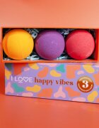 I Love Special Moments Happy Vibes bombă de baie parfum Mango Grapefruit Peach 3x150 g