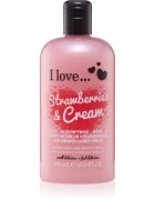 I Love Strawberries & Cream cremă de duș și baie 500 ml