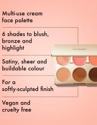 ICONIC London Multi-Use Cream Blush Bronze and Highlight Palette paleta pentru fata multifunctionala faciale 6x3.2 g