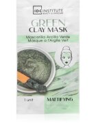 IDC INSTITUTE Green Clay Mask spumă de curățare cu efect matifiant unt de shea 3x8 g