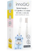 innoGIO GIOGiraffe & GIORabbit Spare Heads Transparent capete de schimb pentru periuta de dinti pentru copii GIOGiraffe & GIORabbit Sonic Toothbrush 2