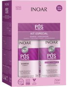 INOAR Pos Progress set pentru păr după îndreptarea cu cheratină și nano-plastie 2x250 ml