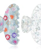 invisibobble Clipstar Cosmic Glow clama de par marimea M 2 buc