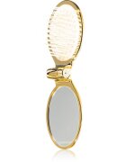 Janeke Gold Line Golden Folding Hair-Brush with Mirror pieptene de păr cu oglinda mica 95 x 55 x 35 cm 1 buc