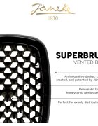 Janeke Superbrush perie par tip paleta pentru păr 203 x 85 x 31 cm 1 buc