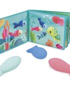 Janod Bath Book Party under the sea carte cu imagini pentru cadă 10m+ 1 buc
