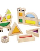 Janod Sensory Game Translucent Blocks jucărie cu activități 12m+ 12 buc