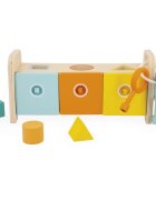 Janod Shape Sorter Box with Keys jucărie interactivă cu piese care se pot insera 18m+ 1 buc