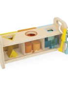 Janod Shape Sorter Box with Keys jucărie interactivă cu piese care se pot insera 18m+ 1 buc