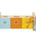 Janod Shape Sorter Box with Keys jucărie interactivă cu piese care se pot insera 18m+ 1 buc