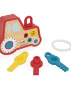 Janod Sound and Light Tractor Keychain jucărie cu activități din lemn 18m+ 1 buc