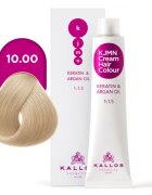 Kallos KJMN Professional Cream Hair Colour Keratin & Argan Oil culoare par cu keratina si ulei de argan culoare 10.00 Platinum Blonde 100 ml