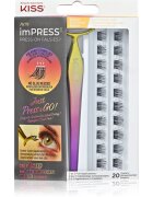 KISS imPRESS Press-on Falsies mănunchiuri de gene individuale autoadezive 01 Natural 20 buc