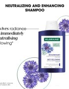 Klorane Cornflower Organic șampon neutralizeaza tonurile de galben 200 ml
