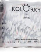 Kolorky Day Hearts scutece ECO de unică folosință marimea M 5-8 Kg 21 buc