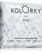 Kolorky Day Hearts scutece ECO de unică folosință marimea S 3-6 Kg 25 buc