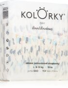 Kolorky Day Rain&Rainbow scutece ECO de unică folosință marimea L 8-13 Kg 19 buc