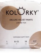 Kolorky Deluxe Velvet Pants Limited Fun scutece tip chiloțel de unică folosință marimea L 8-13 kg 19 buc