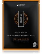 KORIKA Korean Heritage Jeju Mandarin & Vitamin B-C-E Complex Skin Illuminating Sheet Mask mască textilă iluminatoare 25 g