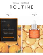KORIKA Korean Heritage Jeju Mandarin & Vitamin B-C-E Complex Skin Illuminating Sheet Mask mască textilă iluminatoare 25 g