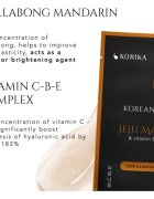 KORIKA Korean Heritage Jeju Mandarin & Vitamin B-C-E Complex Skin Illuminating Sheet Mask mască textilă iluminatoare 25 g