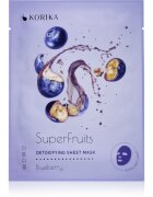 KORIKA SuperFruits Blueberry - Set of 5 Detoxifying Face Sheet Masks set de măști de față la un preț mai avantajos cu efect detoxifiant Blueberry