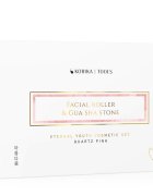 KORIKA Tools Face Roller & Gua Sha rulou de masaj facial și accesoriu de masaj Quartz Pink