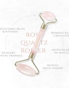 KORIKA Tools Face Roller & Gua Sha rulou de masaj facial și accesoriu de masaj Quartz Pink
