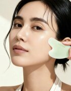 KORIKA Tools Gua Sha Green Jade Stone accesoriu de masaj faciale 1 buc