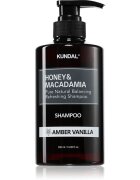KUNDAL Honey & Macadamia Amber Vanilla sampon natural pentru păr uscat și deteriorat 500 ml