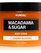 KUNDAL Macadamia & Sugar Cherry Blossom exfoliant din zahar unt de shea 550 g