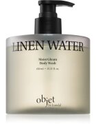 KUNDAL Objet Moist Gleam Body Wash gel parfumat pentru duș pentru hidratare intensa cu parfum Linen Water 450 ml
