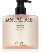 KUNDAL Objet Moist Gleam Body Wash gel parfumat pentru duș pentru hidratare intensa cu parfum Santal Rose 450 ml