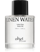 KUNDAL Objet Satin Glow Body Oil ulei de corp hranitor pentru hidratare intensa cu parfum Linen Water 100 ml