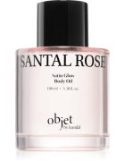 KUNDAL Objet Satin Glow Body Oil ulei de corp hranitor pentru hidratare intensa cu parfum Santal Rose 100 ml