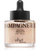 KUNDAL Objet Satin Glow Shimmer Oil ulei stralucitor cu efect de hidratare culoare Sparkling Wine Rose 45 ml