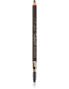 L.A. Girl Cosmetics Featherlite creion de sprancene de lunga durata cu pensula culoare Dark Brown 1.1 g