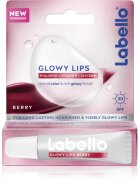 Labello Glowy Lips Berry balsam de buze colorat cu acid hialuronic SPF 30 10 ml