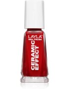Layla Cosmetics Ceramic Effect lac de unghii culoare N.6 Milan Red 10 ml